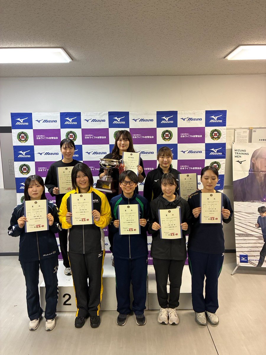 riflesports_jp's tweet photo. 2026年度全日本スポーツ射撃選手権大会
オリパラ共生大会
10月3日　女子50mライフル60発個人（本選）
優勝　野畑美咲（大分県）
2位　川原楓（福岡県）
3位　平田しおり（石川県） https://t.co/KxKopA1Sj8