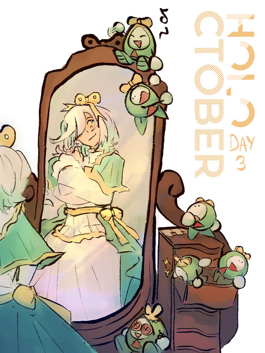 leisurecass's tweet photo. day 3 - dress: an additional new outfit (not really (ignore the timing of this)) #holoctober #Immergination https://t.co/1QXlXHKex9