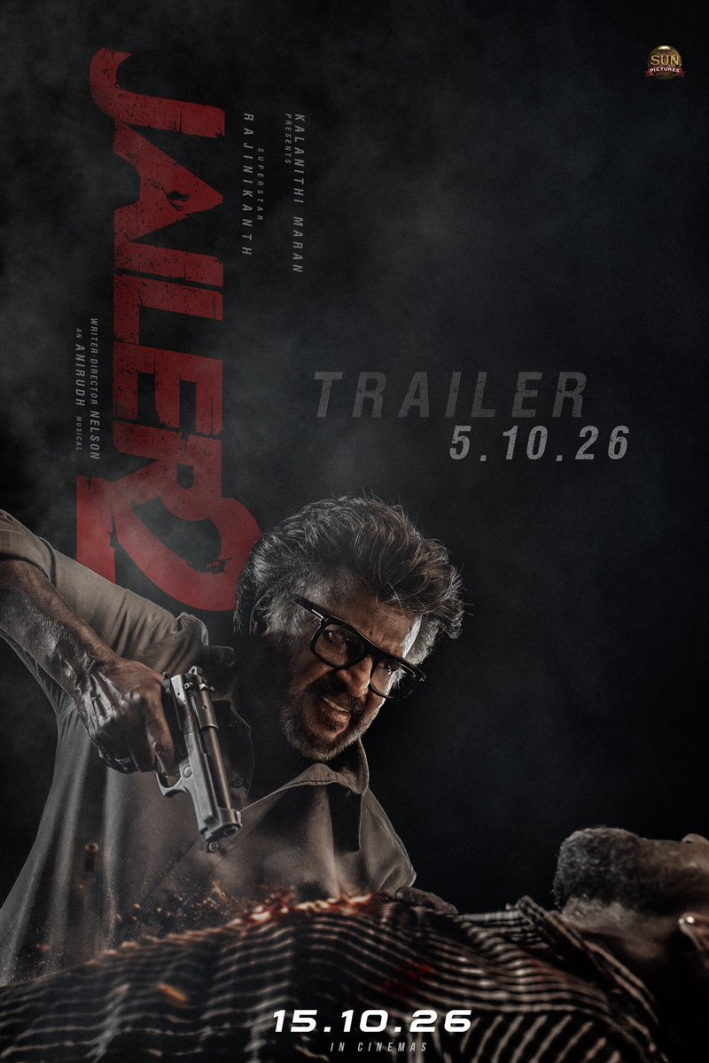 Sathya_Tweetz's tweet photo. THE WAIT IS ALMOST OVER! 🔥⚡

The most-awaited #Jailer2 TRAILER arrives on OCTOBER 5! 💥

Get ready for the THALAIVAR RAMPAGE! 👑🔥
#Superstar #Rajinikanth #Nelson #Anirudh https://t.co/mnj428cRla
