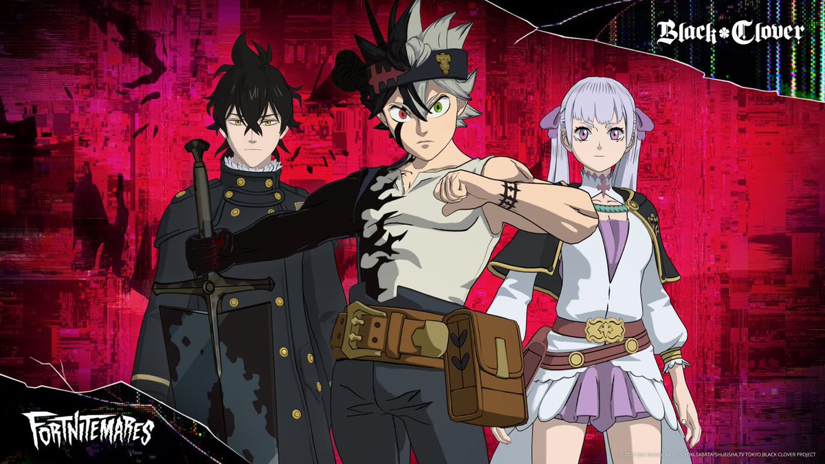 Fortnite_ES's tweet photo. ¡Enfrenta las maldiciones de la Isla con la ayuda y la magia de tus amigos! 🔮 ¡Asta, Yuno y Noelle ya están disponibles en la tienda! https://t.co/VhbNloGxUy