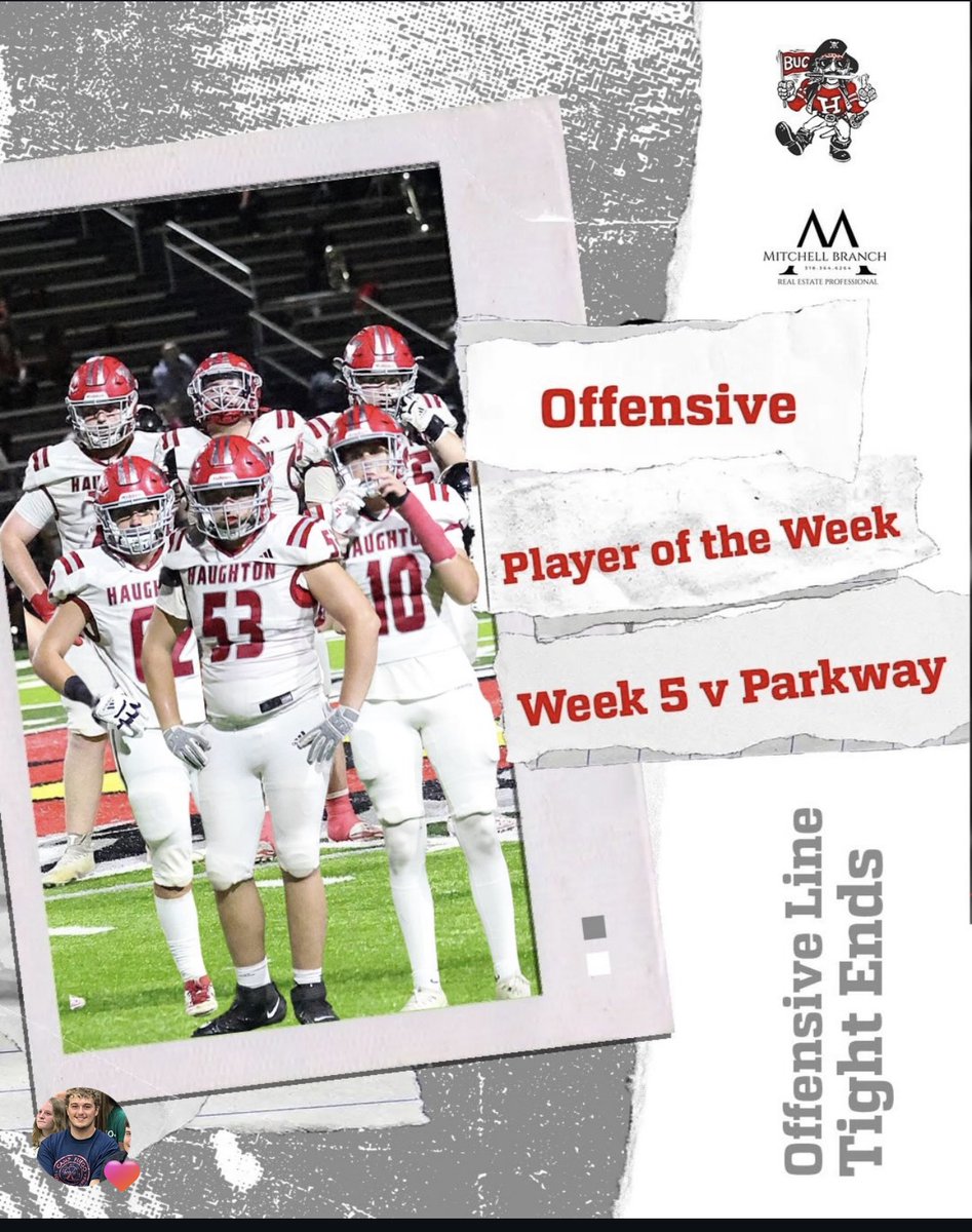 JaxonRaley2028's tweet photo. Grateful to share this Offensive Player of the Week honor with my brothers on the front lines!  
We went out and got the job done together — now sitting at 5-0. Huge shoutout to @brandon2quickk for that record-setting performance…absolute beast mode. Let's run it back. #GoBucs https://t.co/1GtIARX5PY