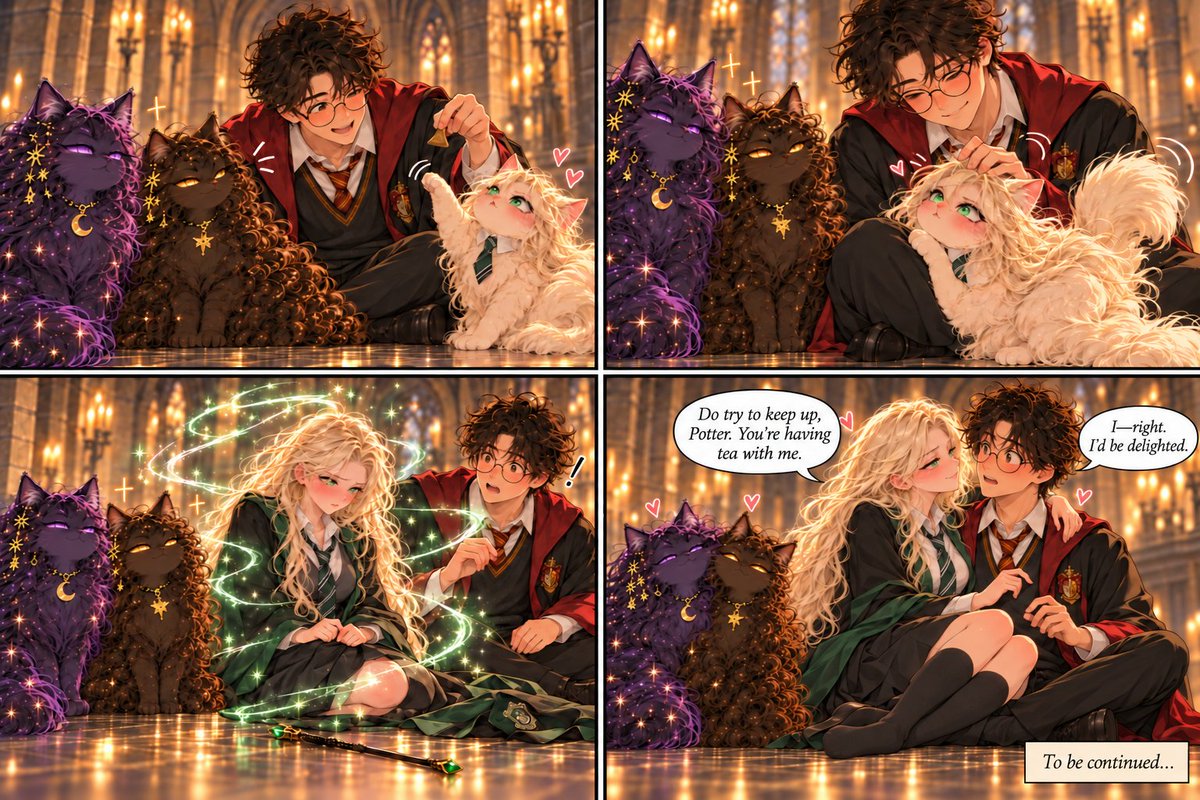 AquariaCelestia's tweet photo. A little Transfiguration practice for #Caturday

#Malfoid #CaturdayEve
#HarryPotter #DracoMalfoy #Transfiguration #Hogwarts https://t.co/9uFaHSdTwz
