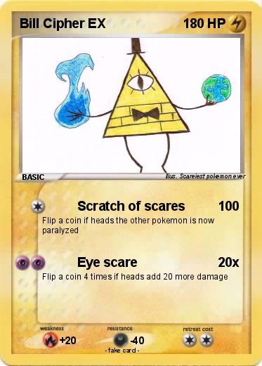 CipherIRLfeats's tweet photo. Some criminally underpowered Bill Cipher Pokemon cards https://t.co/kTHUvxwASg
