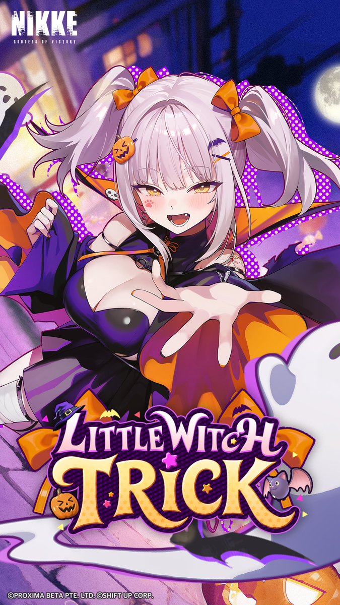 NIKKE_kr's tweet photo. 🎃 LITTLE WITCH TRICK 🎃

할로윈 축제를 즐기기 위해, 야심 차게 준비에 나선 벨로타.

신나게 장난을 치며 축제를 만끽하던 것도 잠시,
어느 순간부터 수상한 소문이 퍼지기 시작하는데⋯.

✅ 진행 기간
- 10/8(목) 점검 완료 후 ~ 10/28(수) 23:59

* 인앱 구매(확률형 아이템 포함)

#니케 https://t.co/seDdfKzh8m