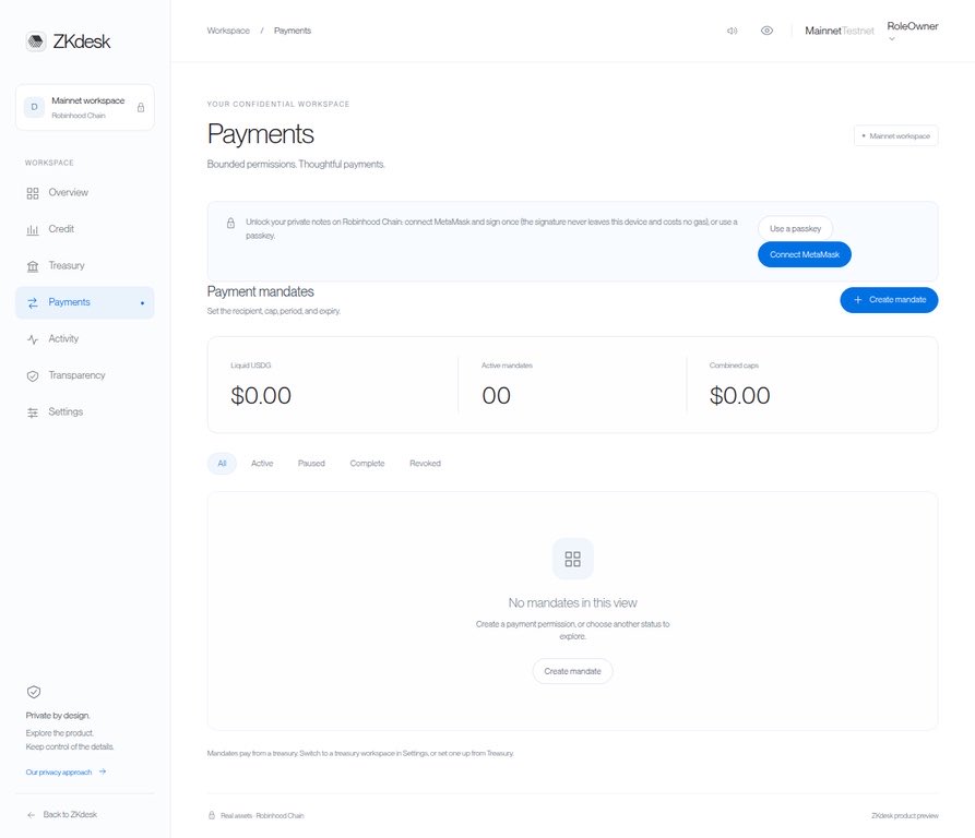 ZkDesk's tweet photo. A payment mandate is not a subscription. It is a boundary.

Set the recipient, cap, period, and expiry before a payment can happen. The payer or agent can operate within the rule. Nothing outside it is authorised.

That is how recurring payments should work onchain. https://t.co/7lVvPojbh0