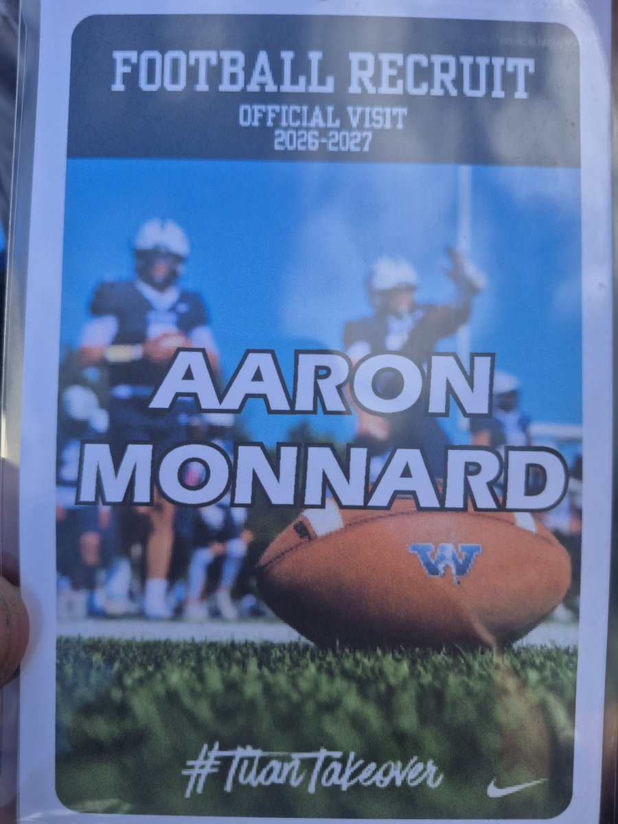 AaronMonnard's tweet photo. Had a great day meeting with all the coaches at Westminster College!! Thanknyou @QBCoachWhite and @coach_G63 for having me today!! Hope to work with you all in my future, and bring my talents to the Titans!! 💯❤️💪🇺🇲🏈😎
@PlayBookAthlete @whyigrind @cru_football @WCtitansFB https://t.co/AINV8vMXtd
