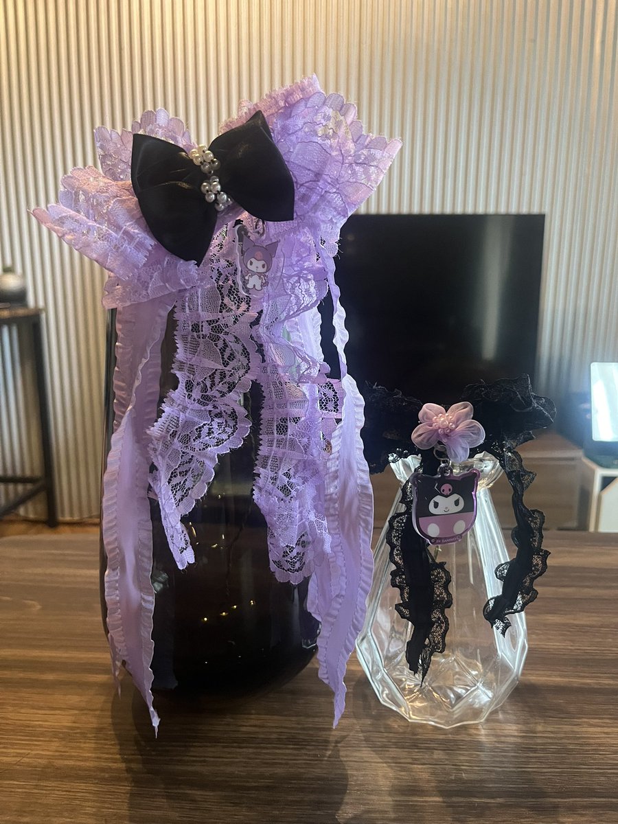 DPpHuga4yF44054's tweet photo. リボン、出来た
クロミバージョン
ガザツな母ちゃんがXのキレイな花の投稿を見て、こんなことをするようになったで
どうかな？気に入ってくれる？ https://t.co/JuU4XlbRRc