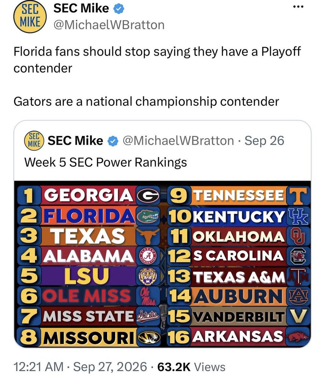 briansworld67's tweet photo. @MichaelWBratton @thatSECpodcast Where’d this go??? https://t.co/0yQbEpIKWk