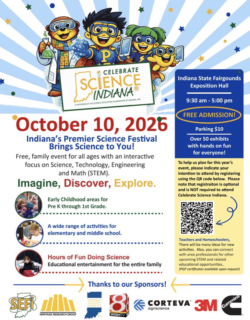 DrCABerry's tweet photo. Catch me at Celebrate Science Indiana at the Indiana State Fairgrounds on Saturday, 10/10 #CelebrateScienceIN #stem #robot #KidLit #ChildrensBooks https://t.co/wSUKqHgWO8 https://t.co/Zau2kZdddu