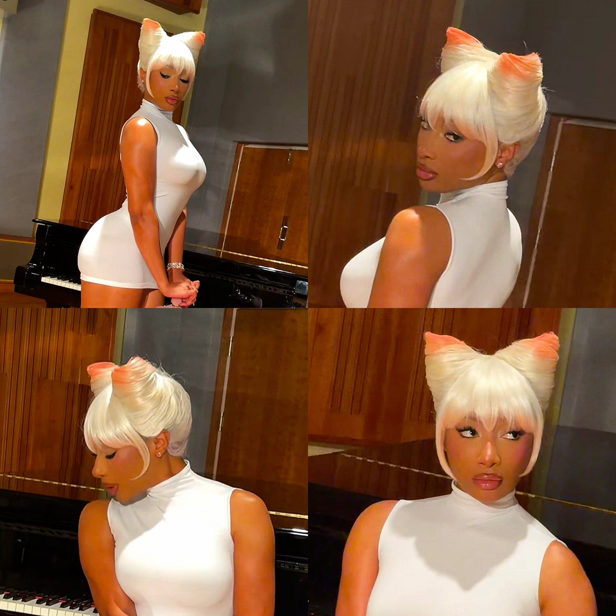 aerithstifa's tweet photo. The cat ears being formed by the hair is such a genius idea 🐱 https://t.co/nlvkMxyEw3