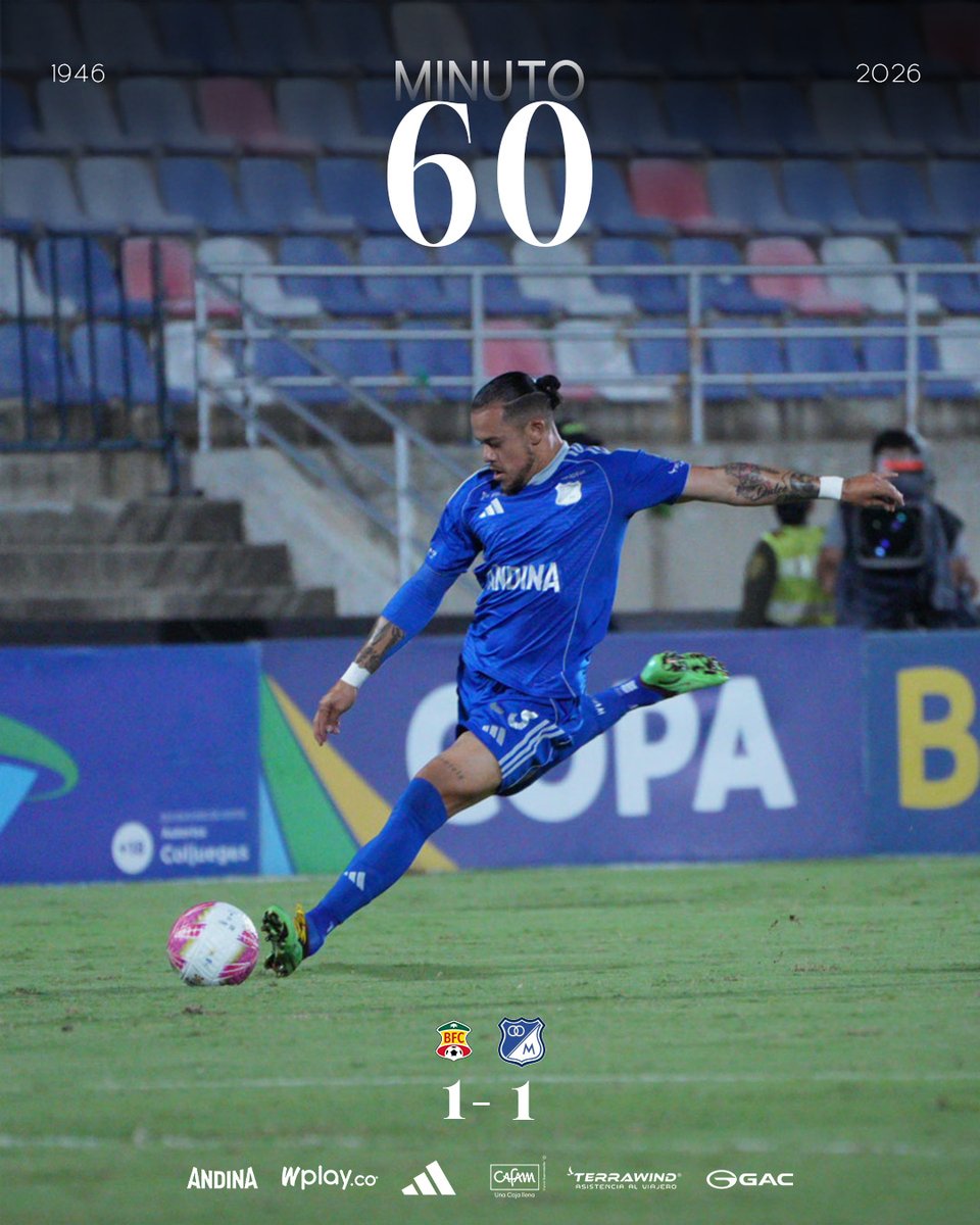 MillosFCoficial's tweet photo. ⏱️ 60' 🔴 1 – 1 Ⓜ️ | #BARvMFC https://t.co/0zLxEttciz