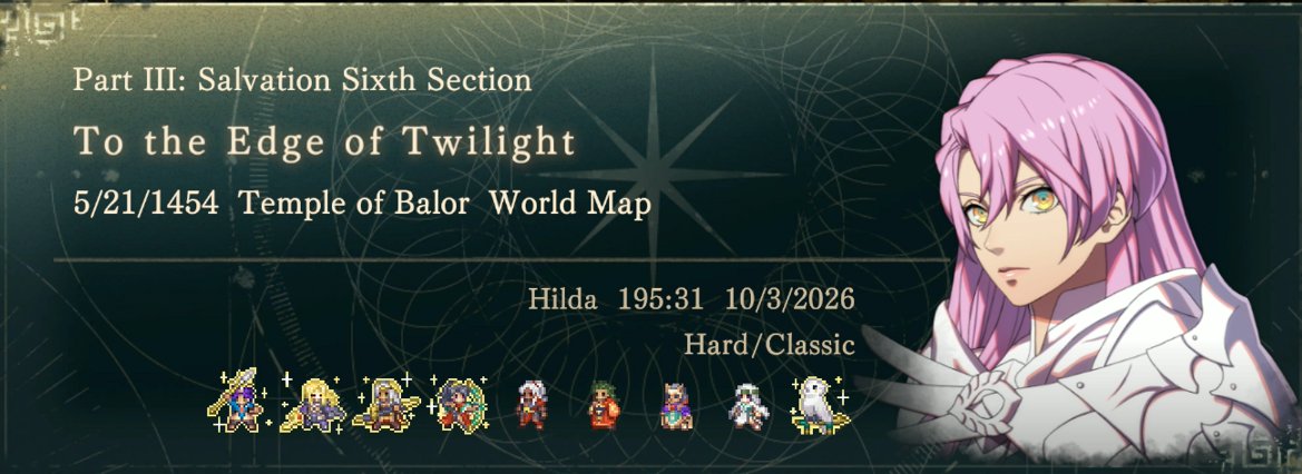 AdmiralBahroo's tweet photo. After 195 Hours, I have finished my 100% playthrough of Fire Emblem Fortune's Weave

Rating: 10/10 Worth every penny, hope it wins GOTY https://t.co/DSXOdNCbht
