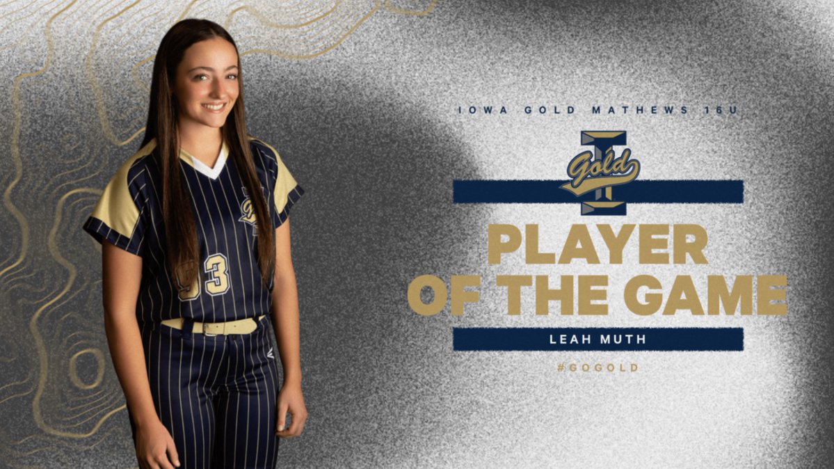 BlitzIowa's tweet photo. Player of the Game vs Alliance Select, Leah Muth. Leah was 2 for 4 with 3 RBI and a run scored!
#gogold #iowagold #iablitz #pog https://t.co/LAf0jshabE