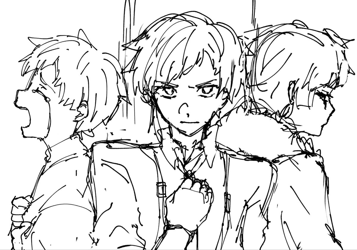 ripper_pasta's tweet photo. 三分割するの描こうとしたけど諦めた https://t.co/UxNElb0nmf