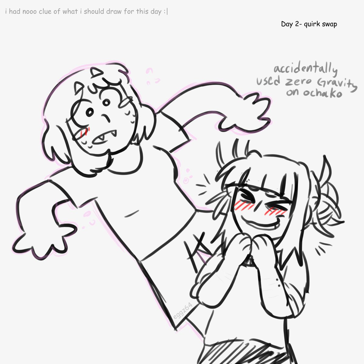 Eggz_64's tweet photo. Day 2 of #togachakoweek2026 -Quirk swap
honestly didnt know what to draw for day 2 and didnt have time to draw yesterday :/
#togachako https://t.co/WpJHR6giXq