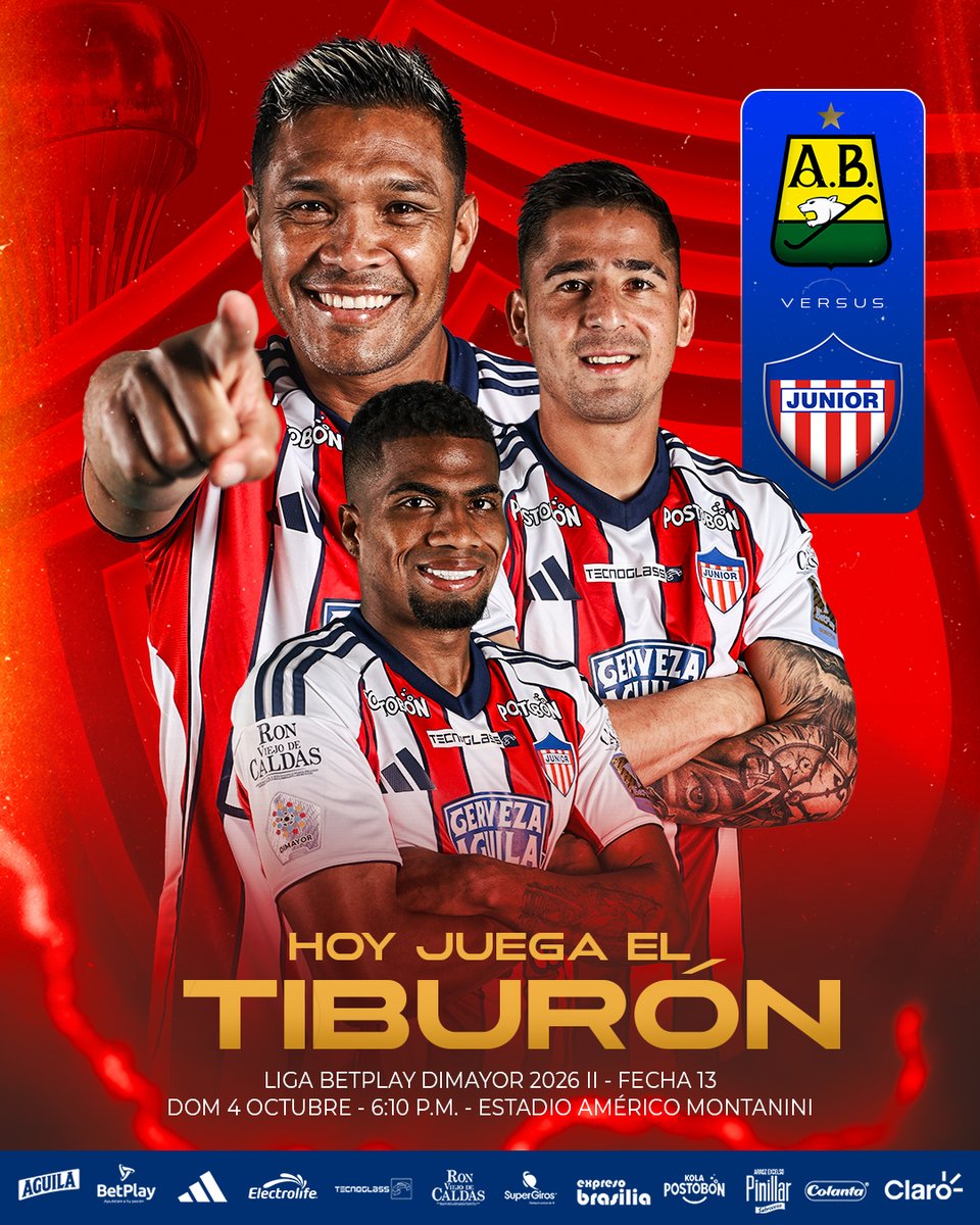 JuniorClubSA's tweet photo. 🔥🦈 ¡HOY JUEGA EL TIBURÓN!

#VamosJunior https://t.co/fEpI4A488u