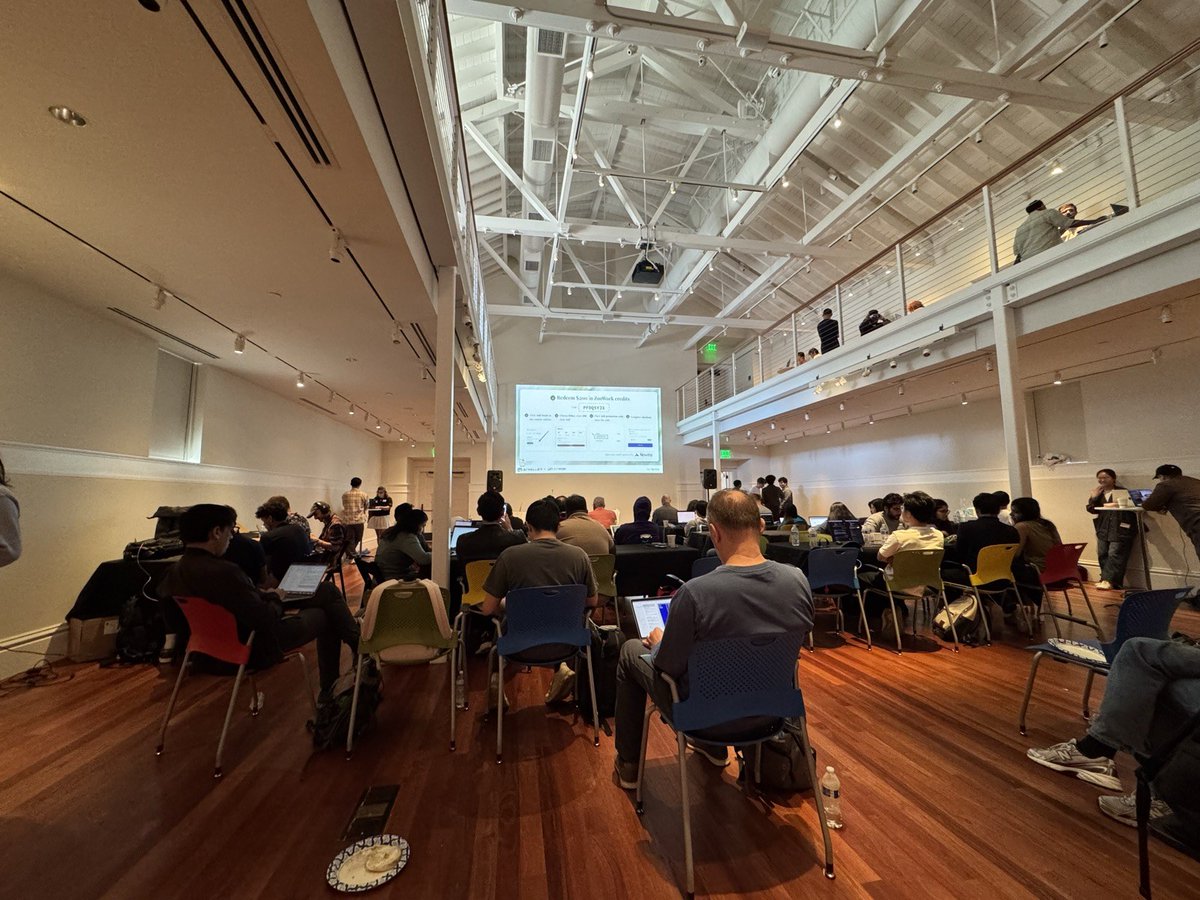 ZooWorkAI's tweet photo. Saturday in the Presidio: 100+ domain experts and FDEs building commerce agents at the AI Commerce Gallery, our hackathon with AI Valley.

500+ signed up. This is what the room looked like. https://t.co/WKmLAuZ3A9