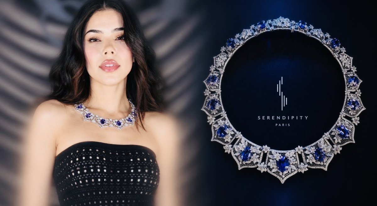KeniaOs_Data's tweet photo. Kenia Os deslumbra con un exclusivo collar de alta joyería, creado especialmente para ella por la prestigiosa firma francesa Serendipity Jewelry Paris. 

La pieza está valuada en aproximadamente US$500,000, equivalentes a cerca de 9 millones de pesos mexicanos. https://t.co/yOZeXp00Wv