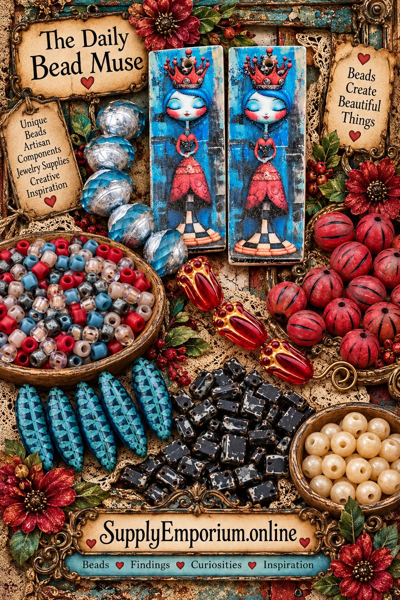 teribears's tweet photo. 👑 It’s good to be Queen…at least for a day. 🩵📿
Today’s bead path has gone royal: You MUST
Create whatever pleases you.
Anyone object? Point to the crown. 👑😏
Check out the blog and more:
https://t.co/r93ZdeNgWb

#DailyBeadMuse #Beads #SupplyEmporium https://t.co/JmTjGZIlrR