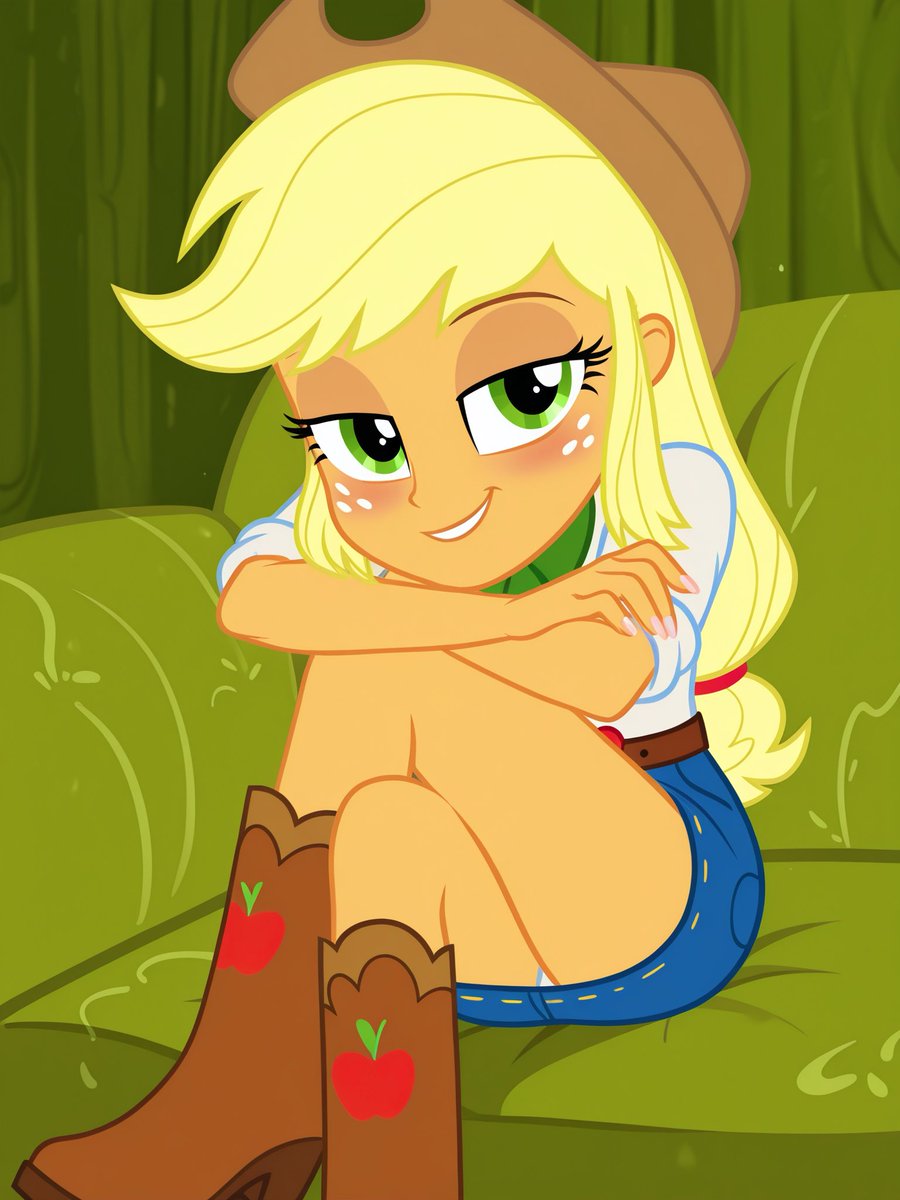 Pillguy7's tweet photo. Ah shucks.. I really don’t mind if ya stare, just.. stop sayin “Golly!” over and over would ya, boy~? #equestriagirls 🍎 https://t.co/gap9TmmgB7
