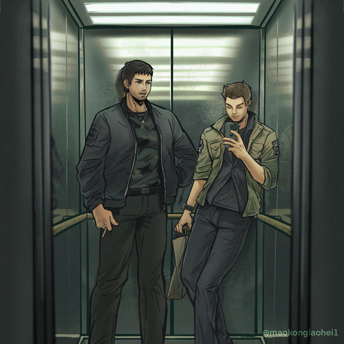 maokonglaohei1's tweet photo. 一起出去买衣服(其实我只想看在电梯里亲一下🫢)
#ResidentEvil #nivanfield https://t.co/QoZBVX7ySV
