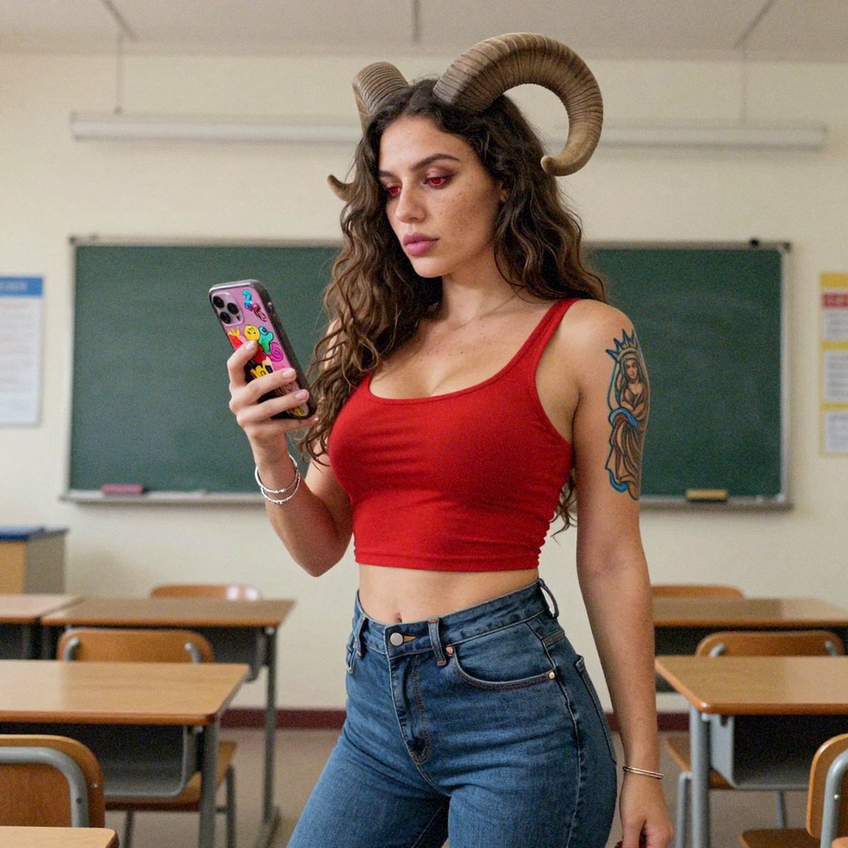 Fernanda_Devil's tweet photo. Já cheguei para a votação. Último check nos números e partiu apertar o 9+2x2, pq vermelho é a cor do amor! https://t.co/RP9ol48SpS