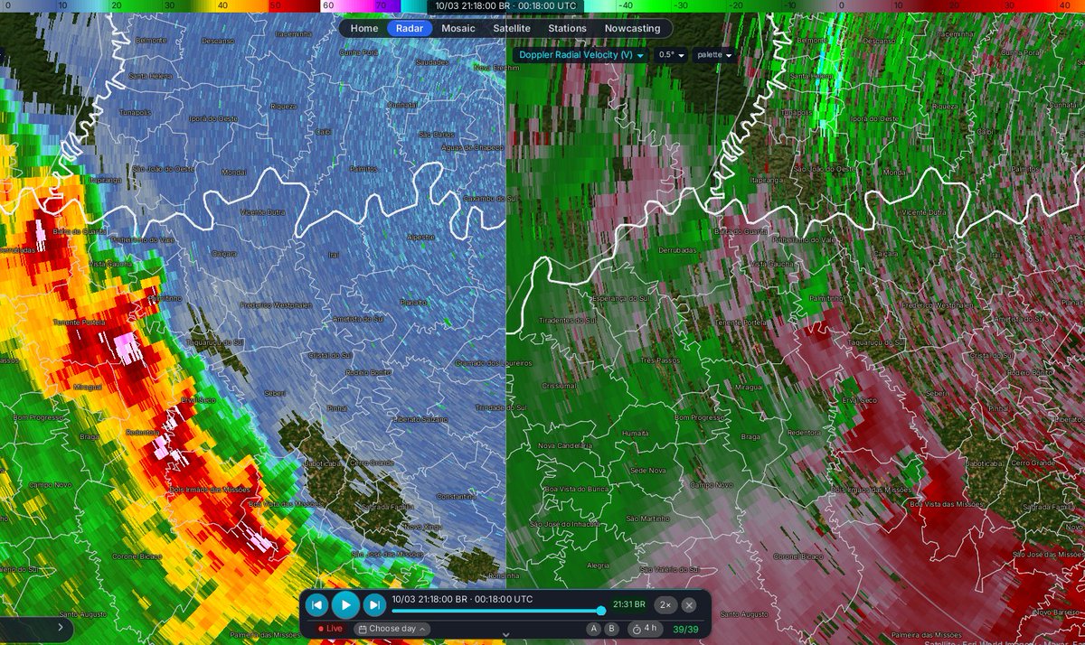 GoedeTDS2's tweet photo. Likely a QLCS tornado span ongoing in NW RS now. https://t.co/x0DSC0TadV