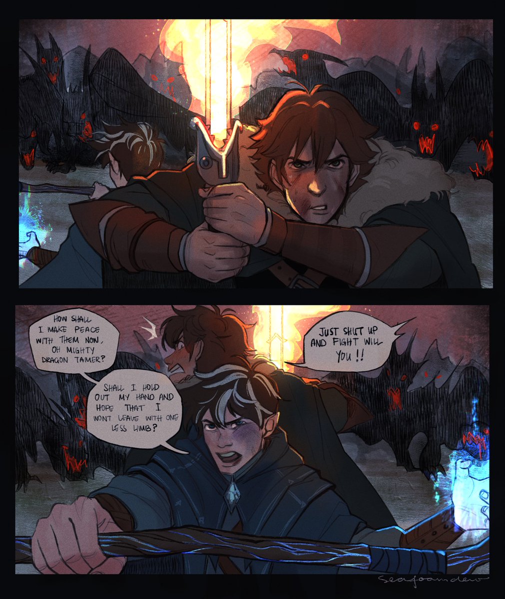 seafoamdew's tweet photo. A dnd au with a Artificer!Hiccup and a Sorcerer!Jack

#hijack #frostcup #httyd #rotg #dndau https://t.co/5KnTf7Iz1l
