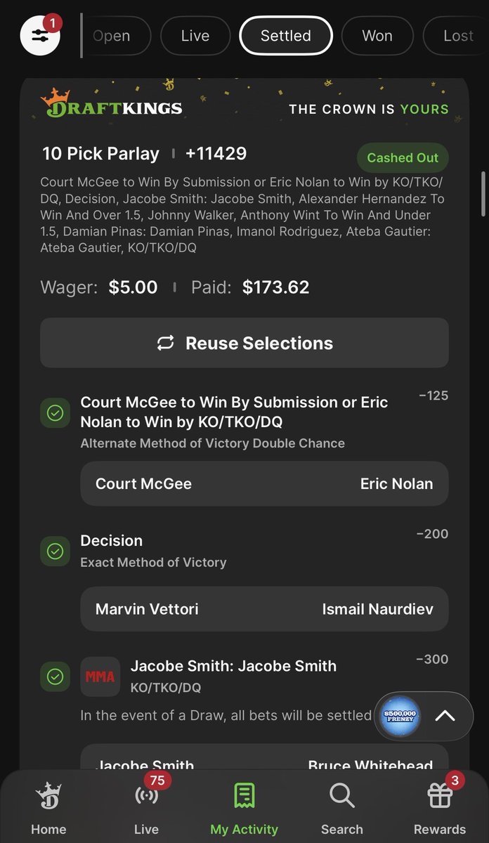 Nedubbz84's tweet photo. @311008DC @finz_the Sure did….. when everyone said to let it ride I knew it was time to cash 🙏 https://t.co/MEqgv769gn