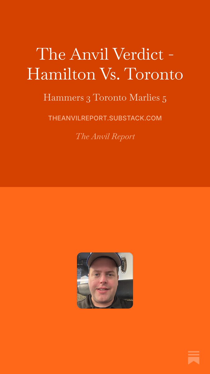Mikestro20's tweet photo. The Anvil Verdict - Hamilton Vs. Toronto Full Story -https://t.co/KWjR57AMPg 

#HammerTime #Hamilton https://t.co/UWo2DkkJXQ