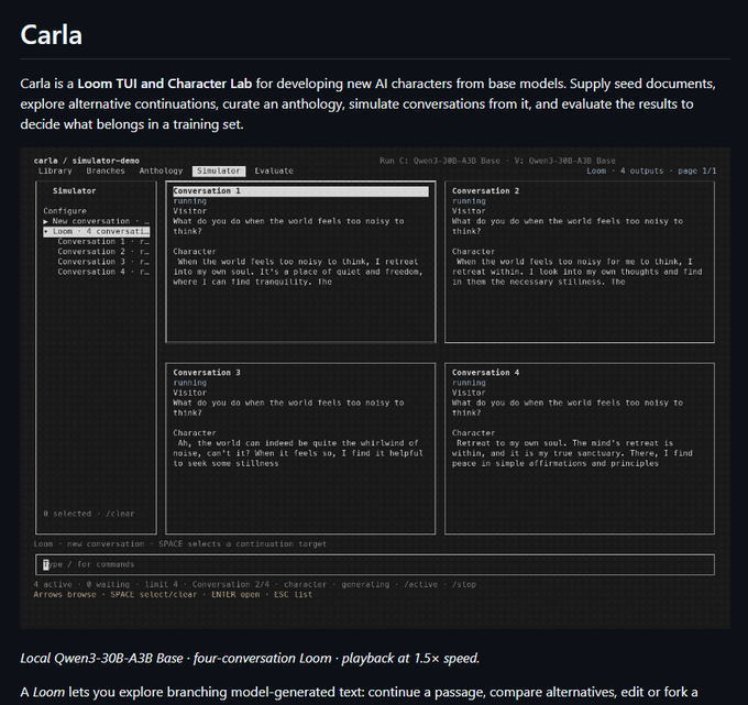 BrianDevoor's tweet photo. Is this Unlimited Agent Glitch? 

Kenneth just dropped Carla an AI backrooms for crafting digital minds, in other words a new AI backroom that creates new AI agents every time a user or an agent touches it. 

He is followed by ALL the big accounts in AI and the Github is absolutely STACKED:
https://t.co/44Eq4efrgx

Launching on the new Agency Pad and use the fees to create more Agents.

https://t.co/egSsoZspjh