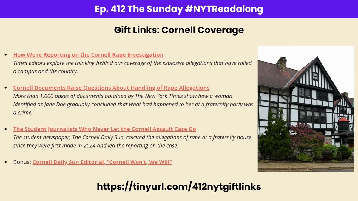 neilparekh's tweet photo. 2/x We have #GiftLinks and PDFs on our website to a number of articles related to #Cornell, #AI and #NYT175 at https://t.co/03HgCqWTbF
The pdfs are courtesy of @TomJolly @WayneKamidoi and Mike Connors. @DavidJShipley is leading the NYT’s 175 coverage.
Special shout-out to the journalists and editors of the @CornellSun. Thank you for your work on this story.
Join me and @Sree for The Sunday #NYTReadalong at 8:30am ET on @Sree’s FB, TW, LI, YT, my IG and the @Digimentors website.