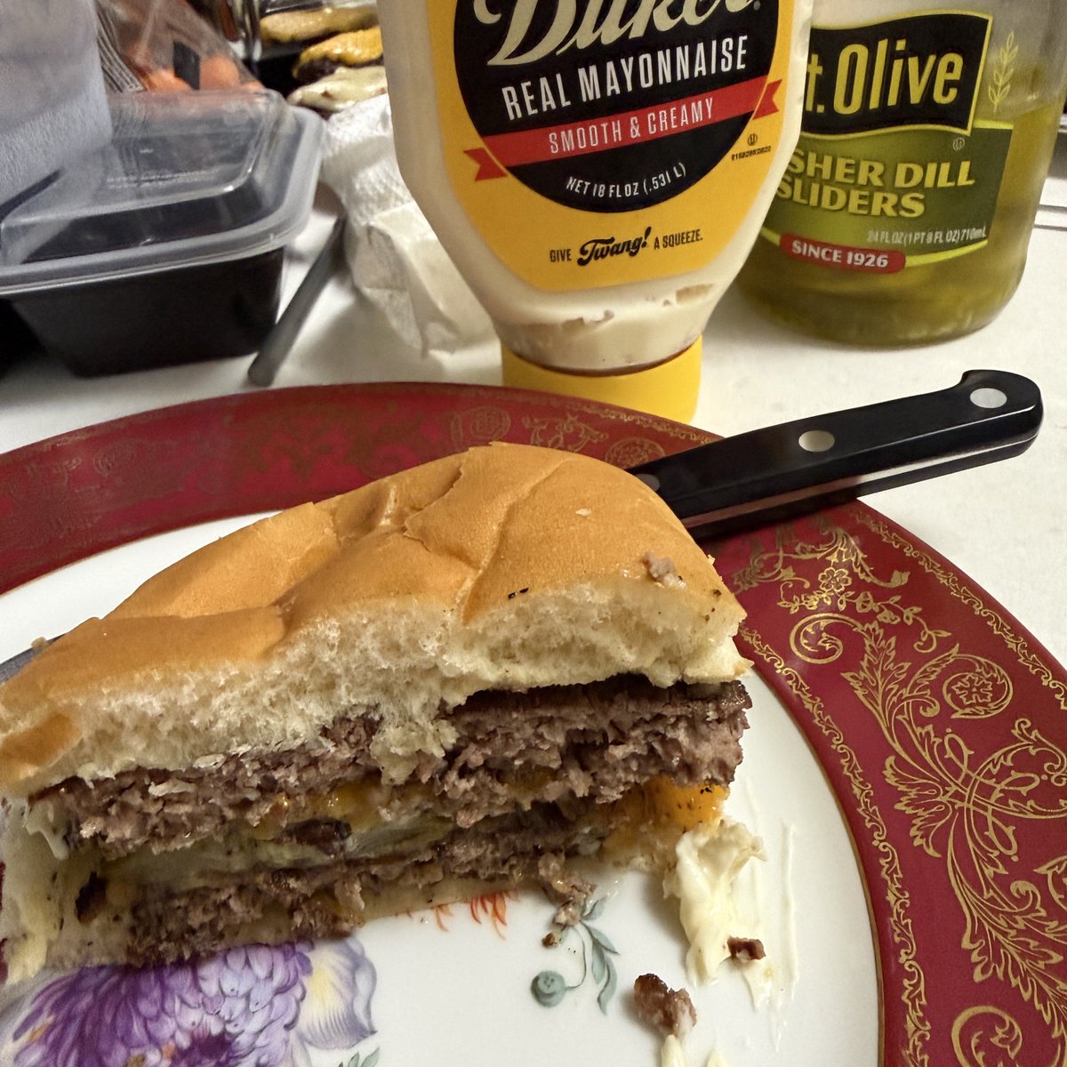 TheVSOChannel's tweet photo. I always put bacon and cheese on my burger because it is a peak exalted food. 
-68% percent of the earth’s population is lactose intolerant
-41% of people are Hindu, Muslim, or Jewish and can’t eat one or more of the meat products.
-5% of the world observes a secular plant based diet. 
-2% of people are allergic to bacon
-1.3% of people are allergic to wheat
Welcome to the aristocracy king. Eat a fucking bacon cheeseburger.