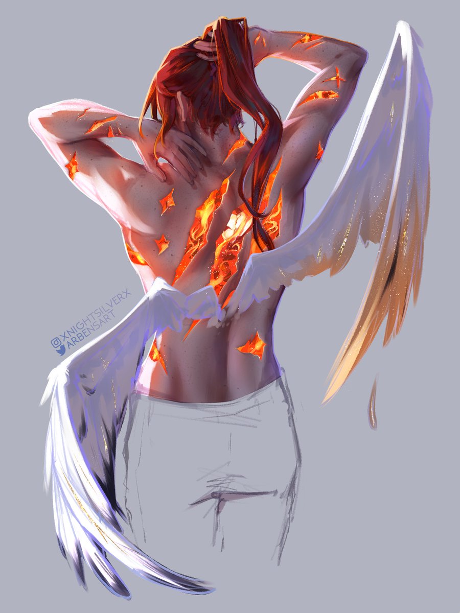 arbensart's tweet photo. *The Exit by Conan Gray plays in the background*

❄️ 🔥 May I present to you winged elemental scar Ragbros for no reason in particular

#ragbros #kaeya #diluc #GenshinImpactㅤ #kaeyafanart https://t.co/gisJZoOWrf