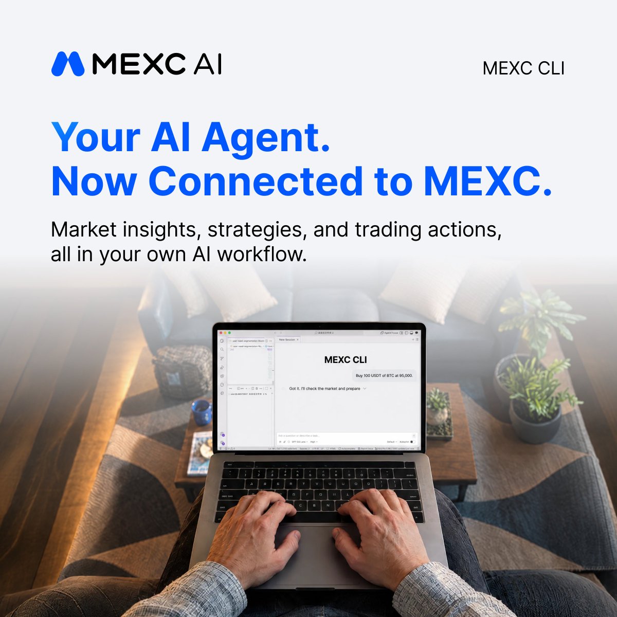 MEXC's tweet photo. Swipe to see how MEXC CLI works.