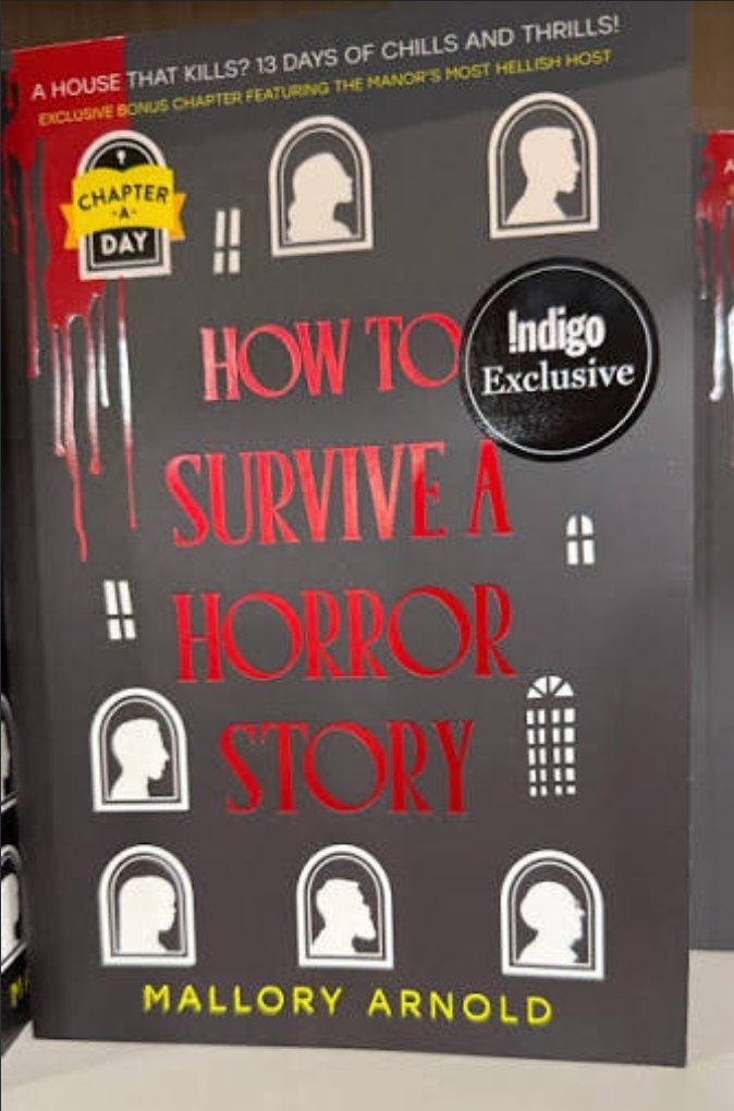 RandoraShuffle's tweet photo. My October read! A chapter a day π
#howtosurviveahorrorstory #HTSAHS #book #BookCommunity #chapteraday #indigo #chapters #books #october #horror #fiction https://t.co/O8J25LQ0pg