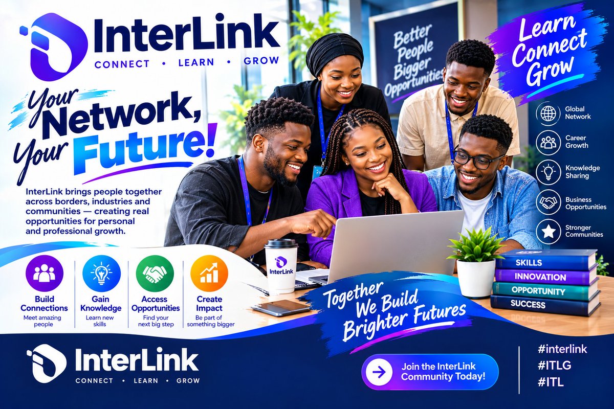 kingadesuccess's tweet photo. Connect today, grow tomorrow. InterLink is building opportunities for a brighter digital future. 🌍💡
#interlink #ITLG #ITL https://t.co/bvBS85Uare