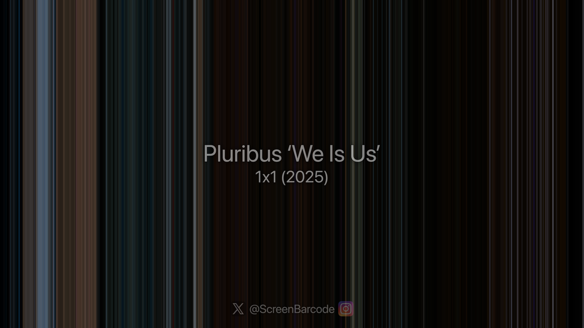 ScreenBarcode's tweet photo. Pluribus ‘We Is Us’ 1x1 (2025) - Barcode &amp; Poster
Dir. Vince Gilligan

Cast: Rhea Seehorn, Karolina Wydra, Carlos Manuel Vesga, Miriam Shor, Samba Schutte, Elena Estér, Peter Bergman, Karan Soni, Allan McLeod, Jack Mikesell. https://t.co/ZGw57NePjF