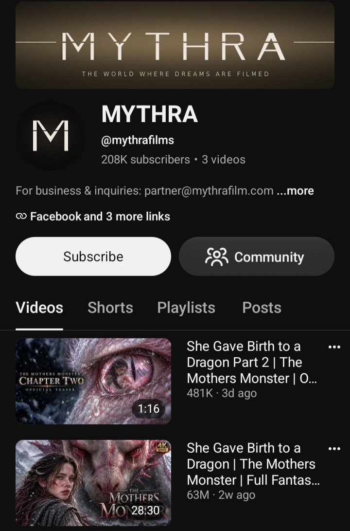 viewswithzach's tweet photo. This is the best channel I've seen all year. 🤯

208K subs. Only 3 videos. One AI film hit 63M views in 2 weeks.

Everyone's searching how to make AI films like this right now.

Most people don't know I already broke down the complete method for free.

Watch the video below and start creating. The future of YouTube is AI films. 🎬👇