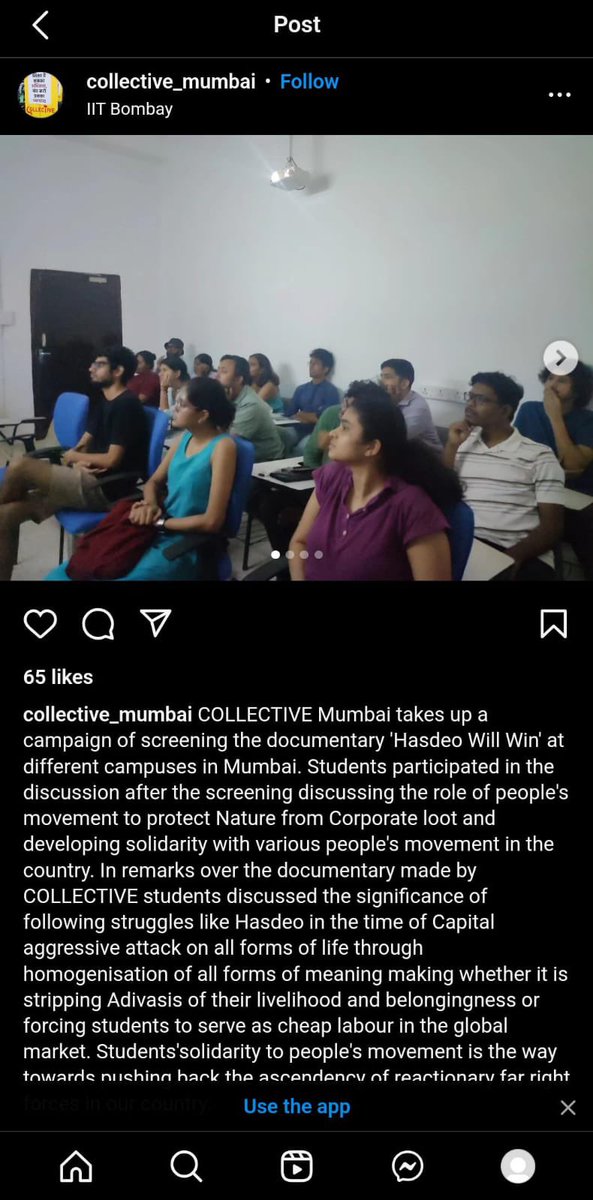 GemsofAcademia's tweet photo. THREAD: Humanities Professors and Students are politicising IIT Bombay suic!de case

Meet prof Sharmila. 

She hosted documentary on Hasdeo protests in IITB.

She now provokes students. 

These students demand Leftists like Ram Puniyani and Sukhdeo Thorat in investigating panel. https://t.co/9KOxfRMTG5