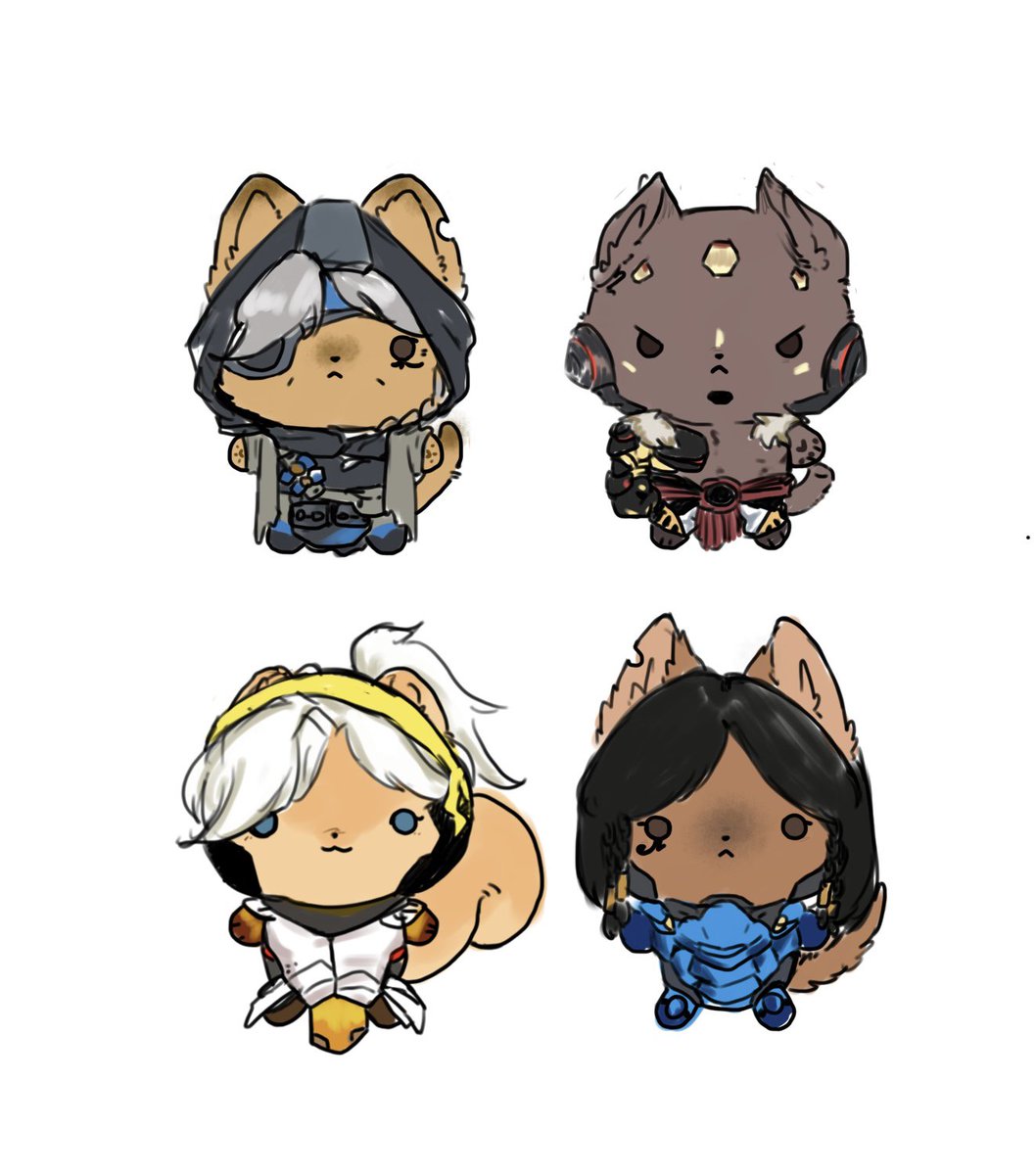 Nomadic_Cap0804's tweet photo. 小动物
*有模板使用
#overwatchfanart #Symmetra #Lifeweaver #Vendetta #Domia 
#Ana #Mercy #Lucio https://t.co/cWZS1hOV4q