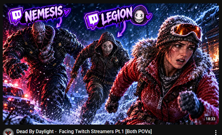 flightless040's tweet photo. The difference between AI thumbnails and rendered thumbnails...DBD players pls stop using this shit, it looks like ass and is just cringe... https://t.co/NbauNmJ5uC