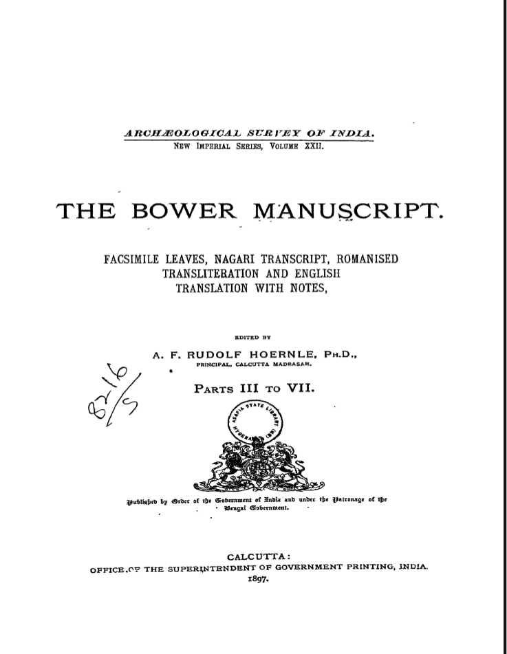 Fintech03's tweet photo. The Murder Hunt That Found a Medical Book....

In 1890, a British officer chasing a killer across Central Asia bought a bundle of old birch bark from a stranger.

It was a medical book from India, about 1,500 years old.

Andrew Dalgleish, a Scottish trader, was murdered near the Karakoram Pass in April 1888. His killer, an Afghan named Dad Mahomed, shot him in his tent and then finished him with a sword.

The Govt. of India wanted the man found. The job went to Lieutenant Hamilton Bower, who was sent on a confidential mission across Chinese Turkestan.

In early March 1890, near the town of Kucha, in what is now Xinjiang, a local man who had once been in India came to Bower's camp. He told him of an "underground city." He and a friend, he said, had dug there looking for treasure and found only a book.

About an hour later, he came back with sheets of birch bark held between two boards.

Bower bought them, on 2nd / 3rd Mar, by Hoernle's later reckoning. He did not know what he was holding. He sent the bundle to the Asiatic Society of Bengal in Calcutta.

The bark had come from a ruined Buddhist stupa near the Ming oi caves at Qum tura, some 20-15 KMs west of Kucha.

In Calcutta, the scholar Rudolf Hoernle took it up in Feb 1891. At the Society's April meeting, he presented his 1st decipherment and called it the oldest Indian written book then known.

It was a collection of seven fragmentary Sanskrit treatises in early Gupta script. By the handwriting, scholars date the copy to roughly the 5th to early 6th century CE. There is no date written in it.

3 of the 7 are medical. One is a treatise on garlic. Another is a formulary called the Navanītaka, a name that means "butter" in Sanskrit. The rest are about divination and charms against snakebite.

On the pages was also a name: Yaśomitra. Hoernle took him to be the likely patron / the person the stupa commemorated.

Hoernle noticed something strange. On the evidence he had, birch bark as a writing material belonged to north-western India. And the birch tree that yields it does not grow in Eastern Turkestan.

So the pages had travelled / the scribes had. Hoernle concluded the book came from a north Indian scribal tradition, carried / written by migrants far from home.

Someone moved a medical book across that distance. Someone placed it in a stupa.

Today, the Bower Manuscript is held in the Bodleian Library in Oxford.

As for the man Bower was sent to find, he never caught him himself. Dad Mahomed was arrested in Samarkand in 1890. He died in prison, by suicide. Bower later put up a small memorial at the place where Dalgleish was killed.

A British officer was hunting a murderer. What he left behind with the world was a doctor's handbook that had waited about 1,400 years in a ruined stupa.