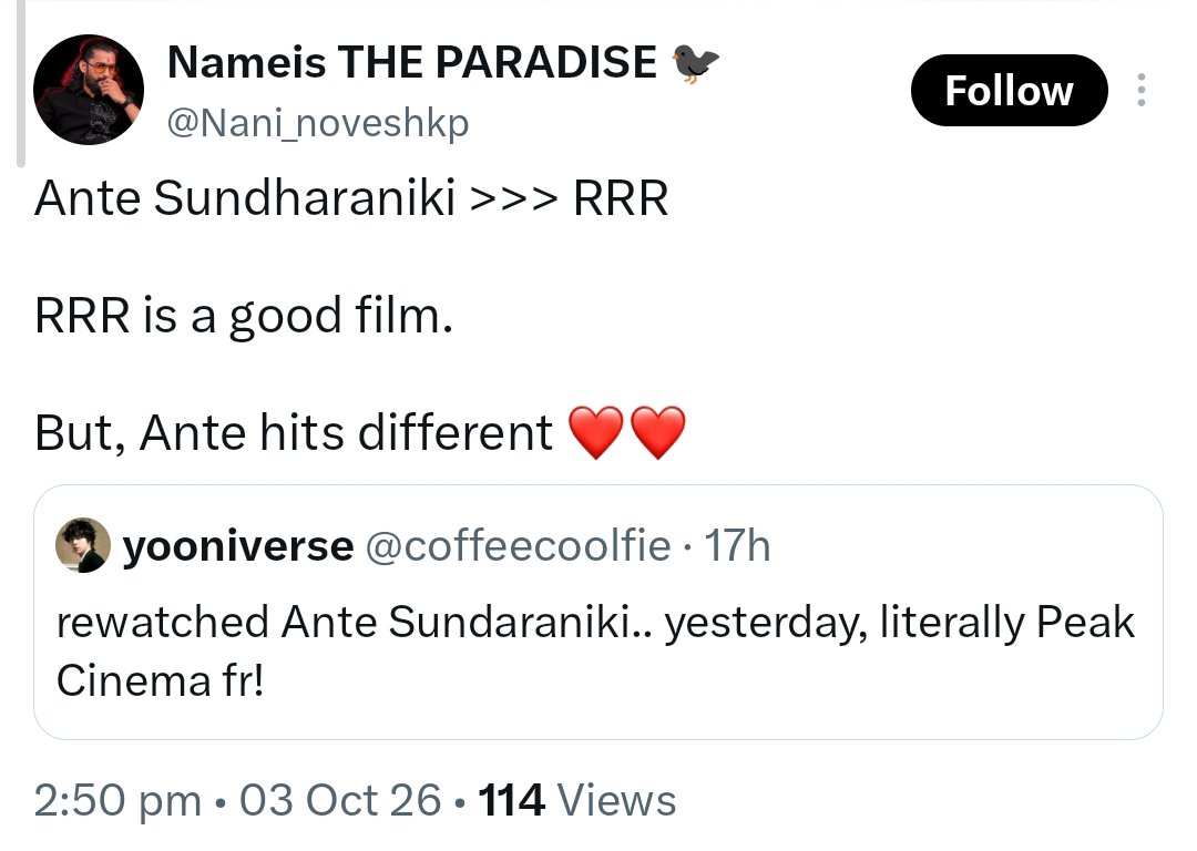 NaveenVD_'s tweet photo. 😌 https://t.co/ssmSoa3LQB