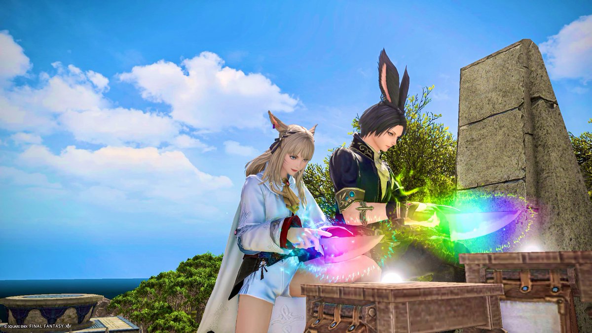 bran_ff14_non's tweet photo. 魔の塔一緒に行ってくれて
お揃いのゲーミング包丁にできた！(*¯꒳¯*)

#FF14 #FF14 #メスッテ https://t.co/iFmsneXixU