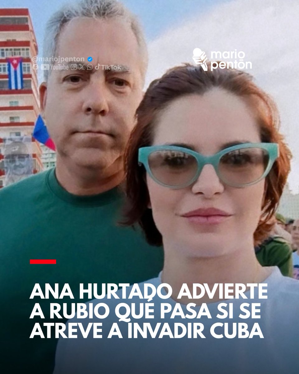 MarioJPenton's tweet photo. 🔥 La propagandista Ana Hurtado pasó de minimizar las filtraciones sobre posibles acciones de Estados Unidos contra Cuba a lanzar una advertencia directa a Marco Rubio, asegurando que cualquier intervención podría convertirse en un “nuevo Irak” con alto costo humano y político.

⚠️ En su mensaje, utilizó imágenes y lenguaje fuerte para advertir sobre una guerra prolongada, intentando presentar a Cuba como un escenario difícil para EE.UU., mientras responde a la creciente presión de Washington con sanciones, vigilancia y movimientos militares en la región.

🔄 El giro en su discurso —de hablar de “guerra psicológica” a invocar conflicto armado— refleja preocupación ante el aumento de señales desde Estados Unidos, más que una postura firme.

CIBERCUBA