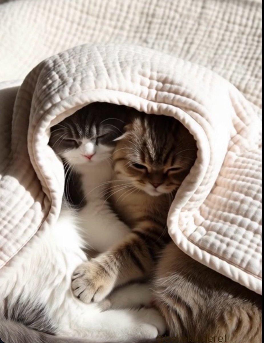 bellelauder1's tweet photo. Under the covers 🐱🐱🤍 #cat #kitten #猫 #ねこ https://t.co/EXjP0Eq9sg
