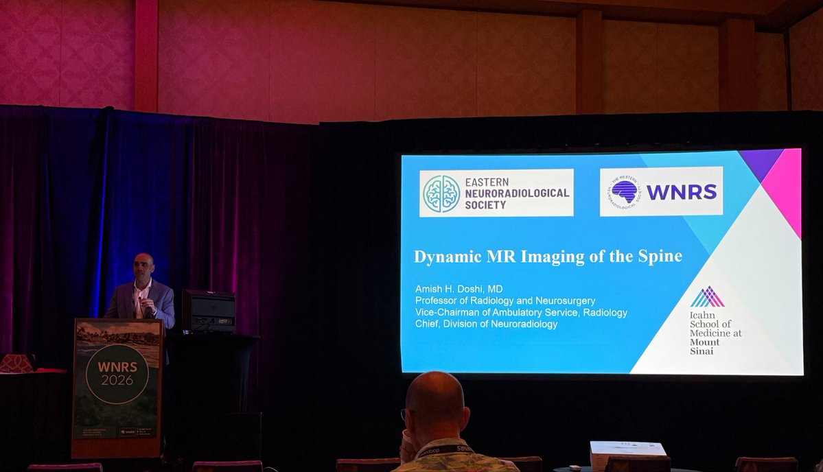 The_ASSR's tweet photo. Dr. Amish Doshi (@AmishDoshiMD) gave a fantastic talk on “Dynamic MR Imaging of the Spine” at #WNRS26 in Maui!
#Spine #Radiology #NeuroRadiology https://t.co/r5XQNepBrZ
