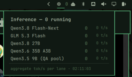 DaveAtTidy's tweet photo. big omarcy fan, but yeah, I agree with some of what you shared and had a similiar experience.  harness installs don't auto-update, annoying, got rid of them and installed properly.  I don't use the quickshell AI helper, I use herdr and built my own quickshell to monitor local AI.  I did not have the issues you had with the display, or hyprland windows.  but I did have a little bit of hassle getting the drivers working in the chromebook and a bit on the macbook.  But it was still a lot faster than dealing wiht driver downloads and troubleshooting in windows would have been!