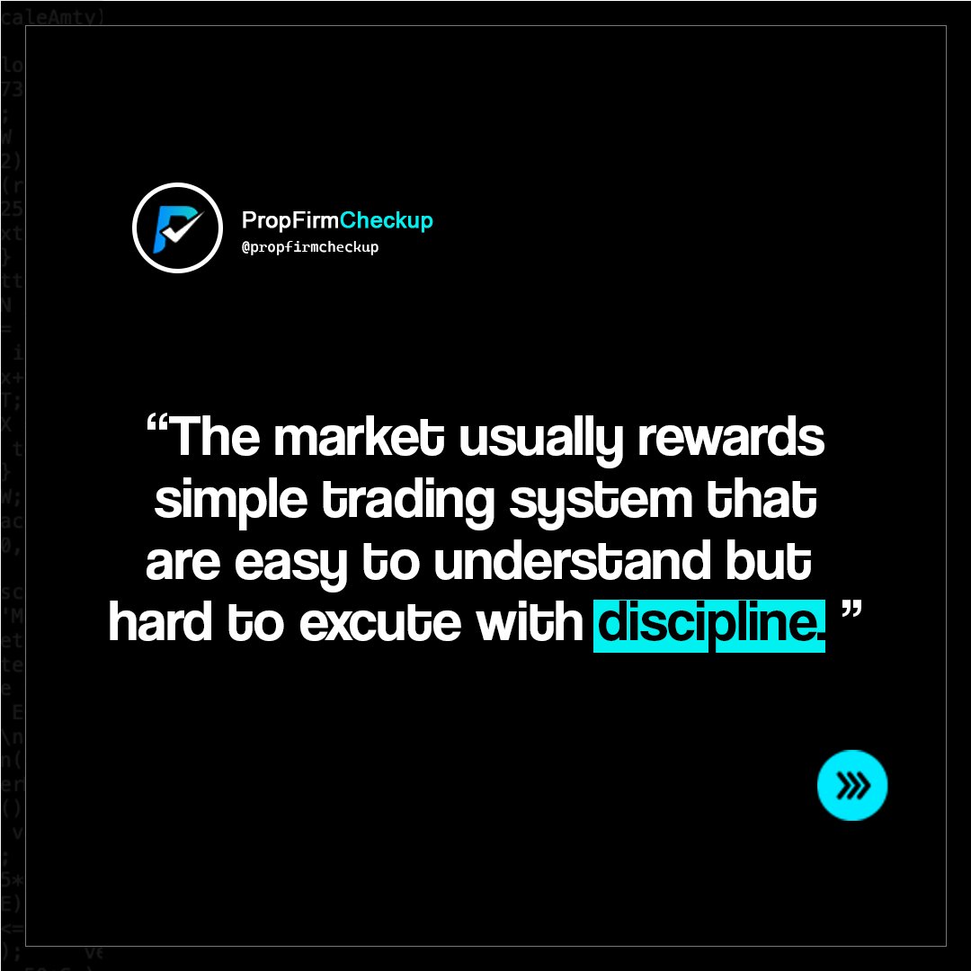 PropFirmChekup's tweet photo. Trading is more mental than technical.

The market tests your patience, emotions, discipline, and consistency before it ever rewards you financially. A simple strategy can work, but only if you have the mindset to follow it without overthinking, revenge trading, or breaking your own rules.

Keep it simple. Stay disciplined. Trust the process.

#TradingPsychology #TradingDiscipline #TraderMindset #RiskManagement #PropTrading #PropFirmCheckup